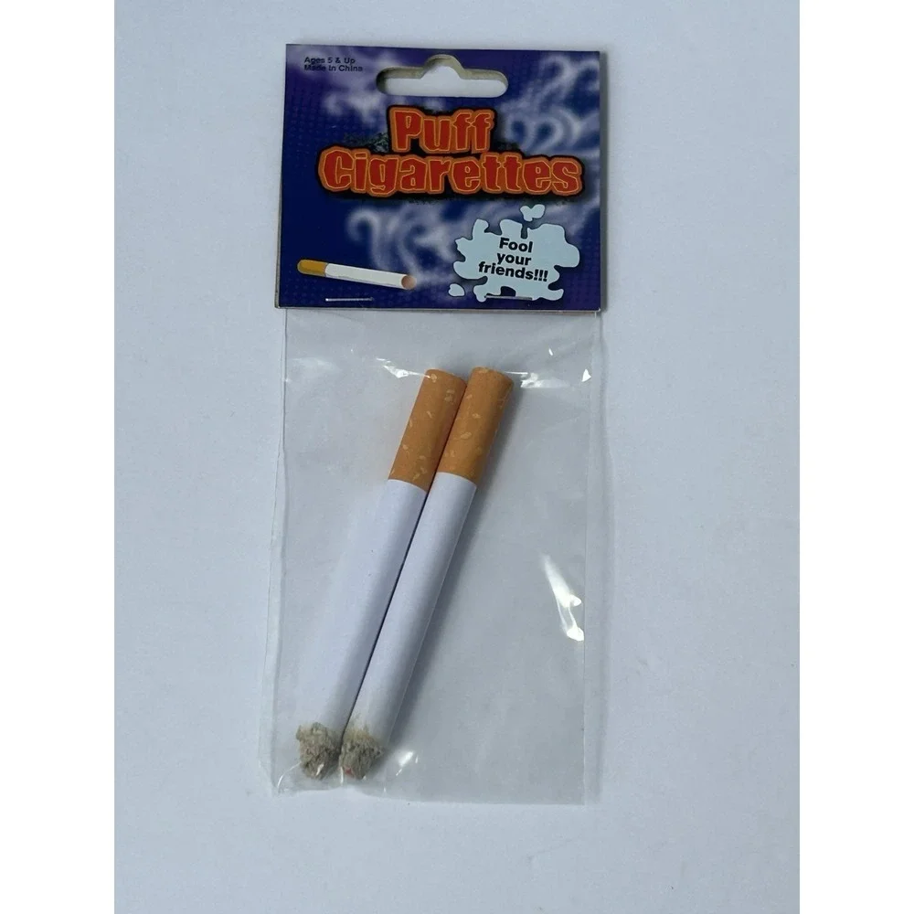 2 Fake Puff Cigarettes - Fake Magic Smoke Trick Gag Prop Costume Accessory Toy